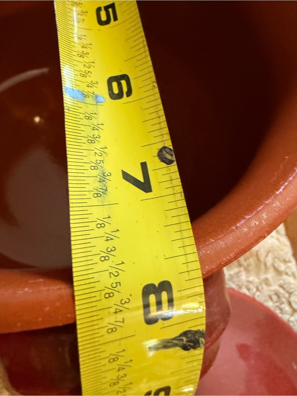 Deep Red Ceramic Pot - Picture 9 of 9
